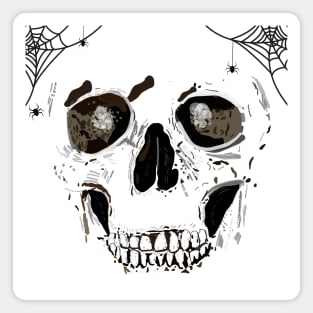 Hand drawn human skull Magnet